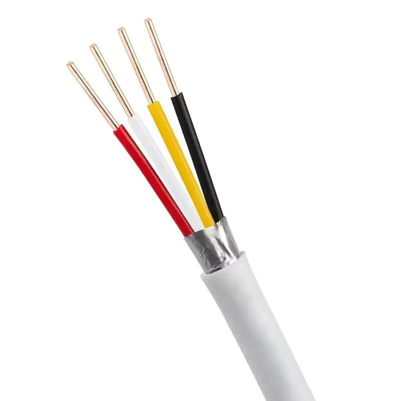 Farsince 12AWG 4C Stranded Shielded Fire Alarm/Control Cable, FPL, Red PVC Jacket, 300 V 1