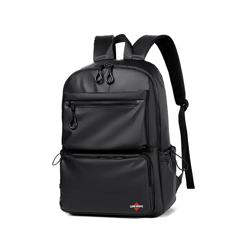 Wasserabweisender schwarzer Rucksack mit mehreren Staufächern (DLP).025