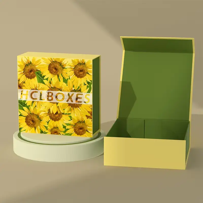 صناديق عرض مغناطيسية كبيرة قابلة للطي، قابلة لإعادة التدوير، مطبوعة بأربعة ألوان، بإغلاق مغناطيسي، مصنوعة من الورق المقوى الصلب. 1