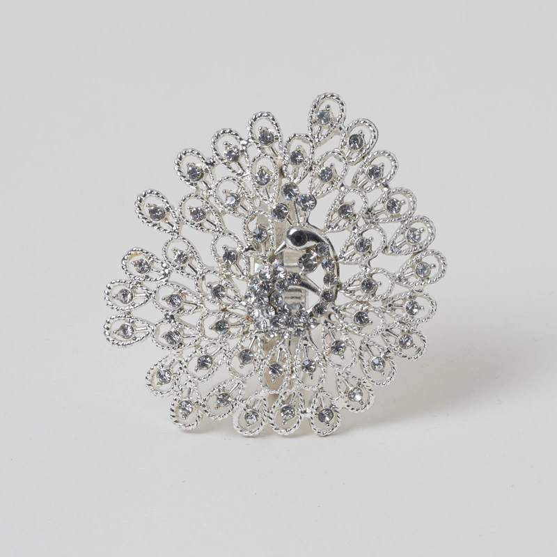 Rond de serviette diamant paon