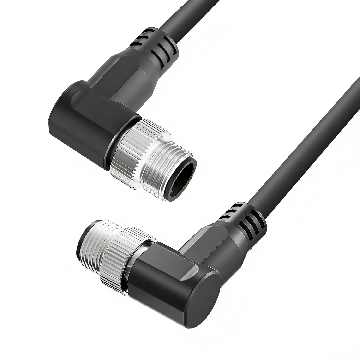 M12 A‑Code 4‑Pin M Right‑Angle to Open Cable (1)