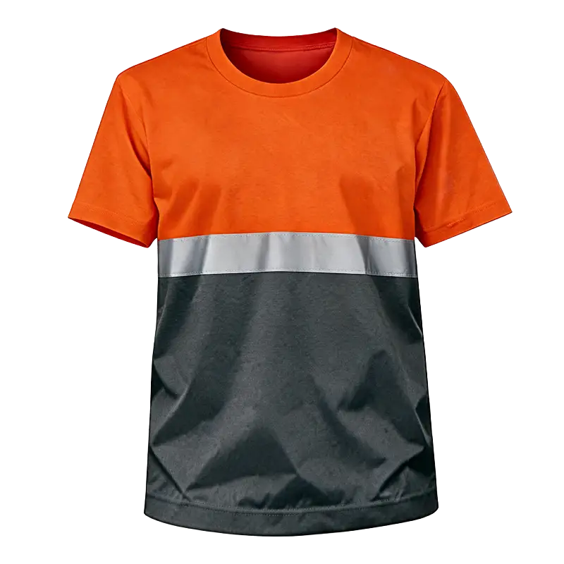 Zweifarbiges, gut sichtbares, reflektierendes Sicherheits-Kurzarmshirt 1