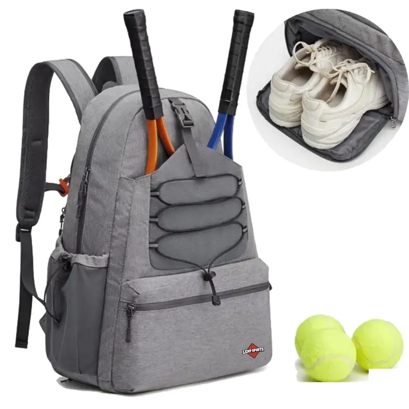 Tennis Pickel ball Backpack With Shoe Compartment & Racket Holder 1