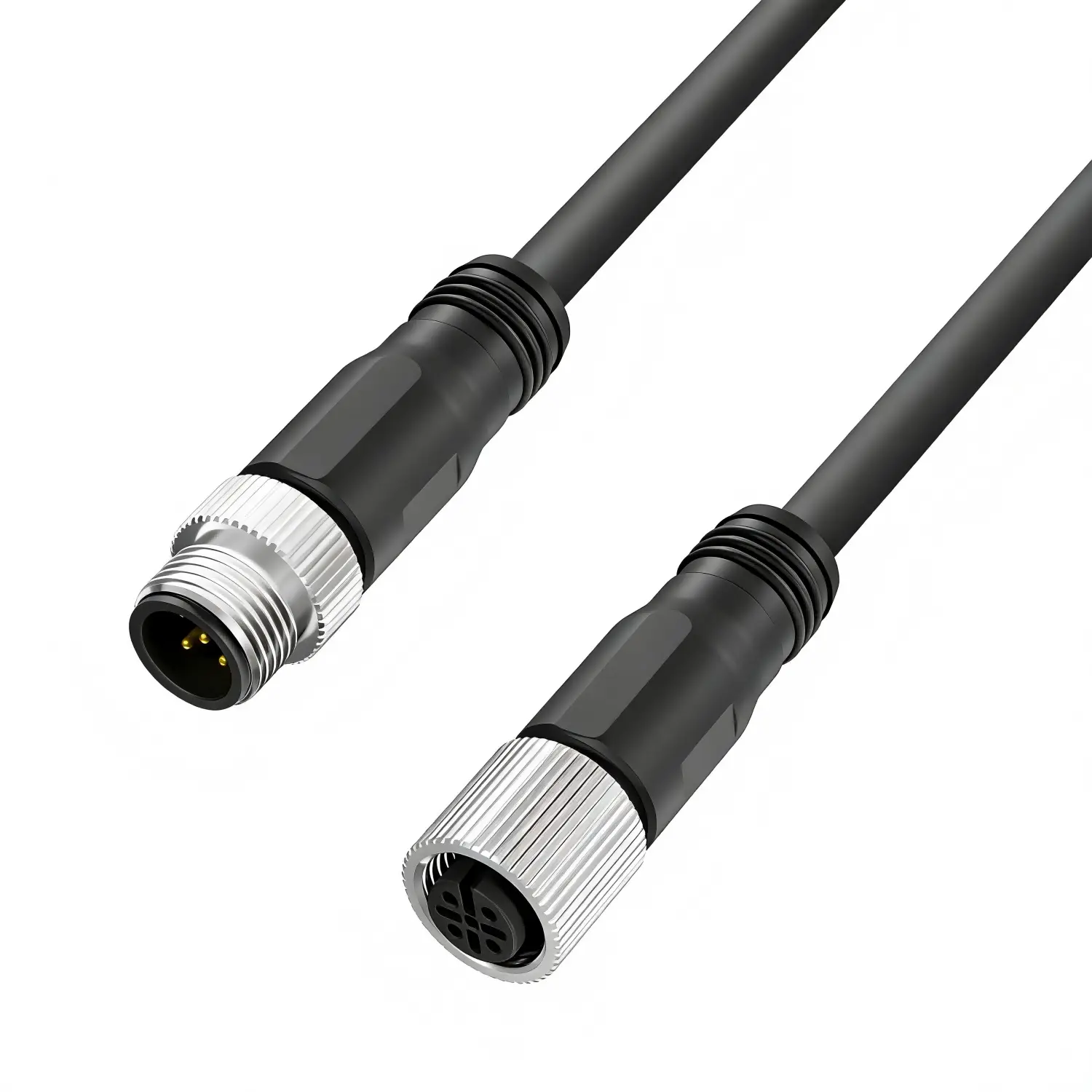 M12 A‑Code 5‑Pin Male to Female Cable (1)