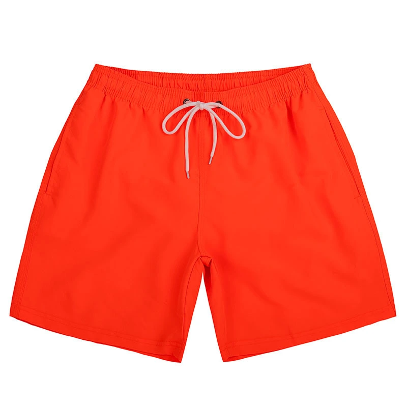 NG301 Ανδρικό σορτς μαγιό με γρήγορο στέγνωμα OEM/ODM, εσωτερική ραφή 4" με επένδυση από πλέγμα και μονόχρωμο σχέδιο, ελαφρύ σορτς παραλίας για σέρφινγκ και πεζοπορία 1