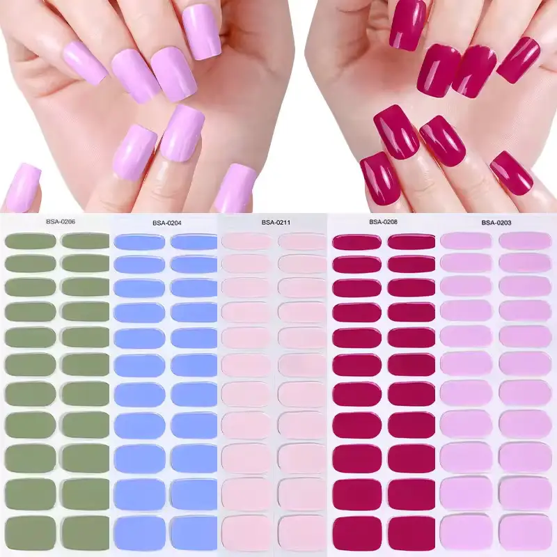 CMK Series 16 Strips UV-Free Gel Nail Wraps Long-Lasting Salon-Quality Manicure 1