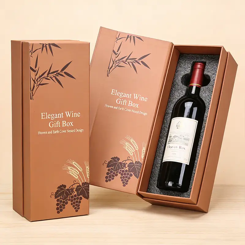 علب تغليف نبيذ فاخرة وعالية الجودة قابلة لإعادة التدوير، مربعة الشكل، بغطاء مغناطيسي، مصنوعة حسب الطلب، علب هدايا زجاجات النبيذ الأحمر بالجملة 1