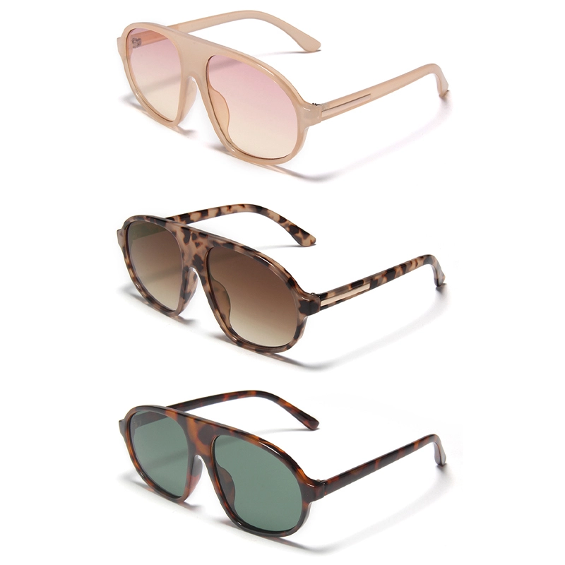 Gafas de sol unisex con montura ovalada extragrande S77303, protección UV400, estilo Y2K. 1