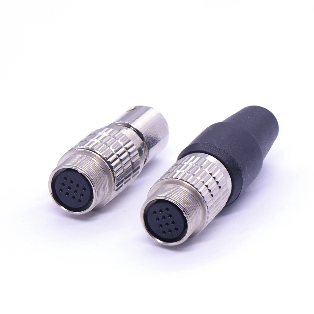 HR25-9TJ 12/16/20-pin threaded circular metal floating socket, male + female 1