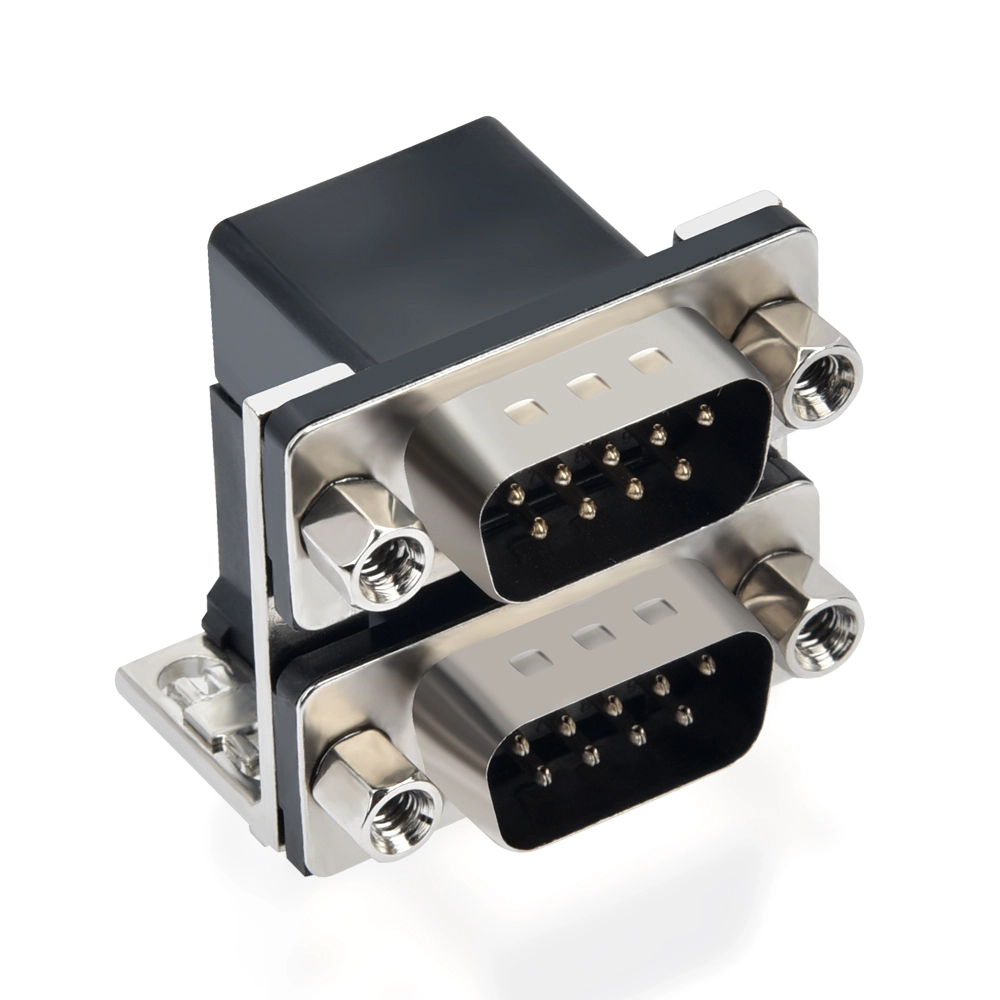 9-Pin Male to 9-Pin Male Stacked D-Sub Connector ADAMICU 1