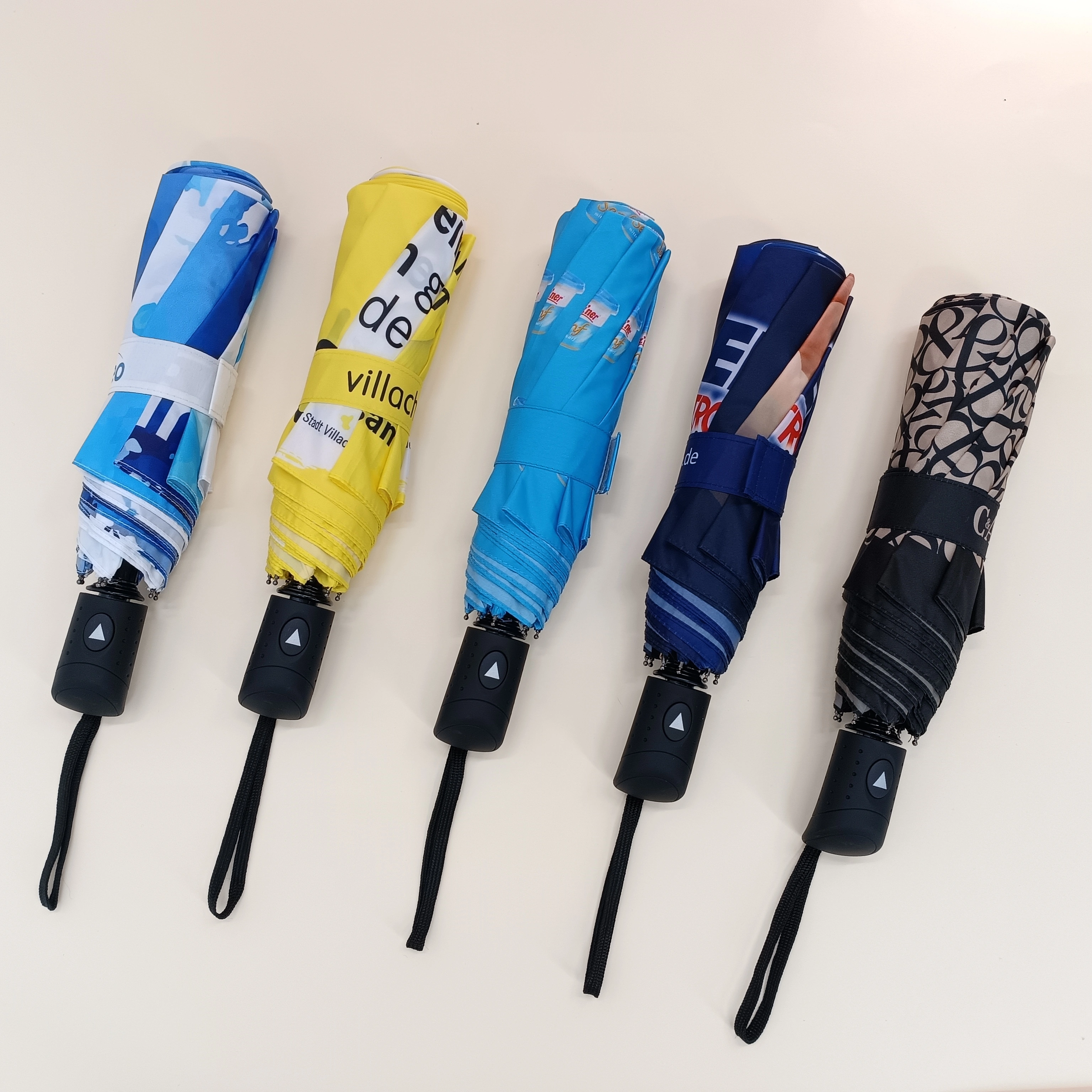 Semi-automatic 3 Folding Umbrella with Customized Print/Logos 1