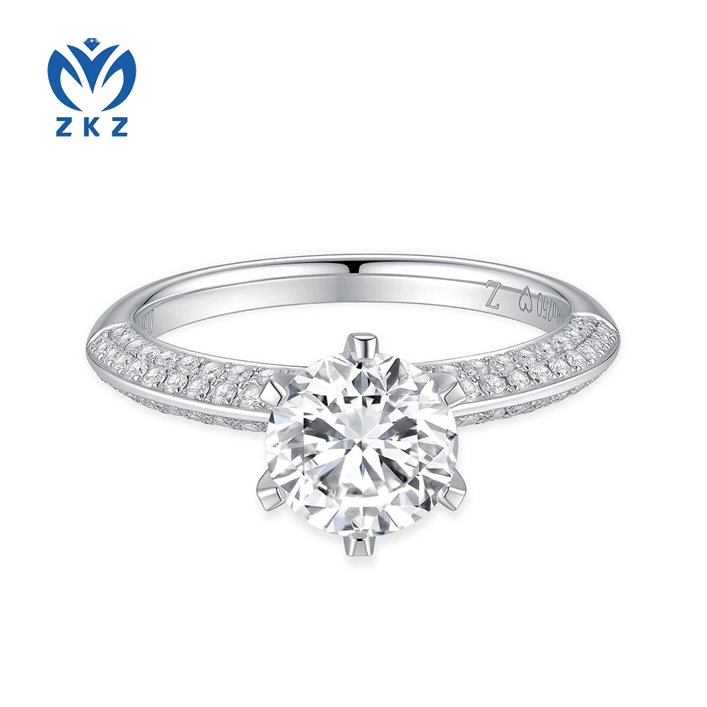 F VS2 3.01 CT Ring Size US 9 Lab-grown Round-shaped  Half The Kingdom, ZKL-20 1