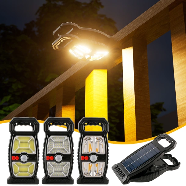 Solar-powered clip-on lights; weatherproof LED garden and balcony lights; motion-sensor wall lights 1