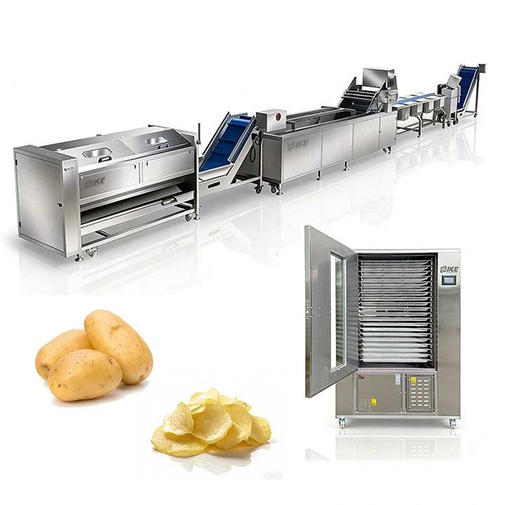Línea de secado industrial de patatas para la elaboración de patatas fritas, troceadas, ralladas y en polvo. 1