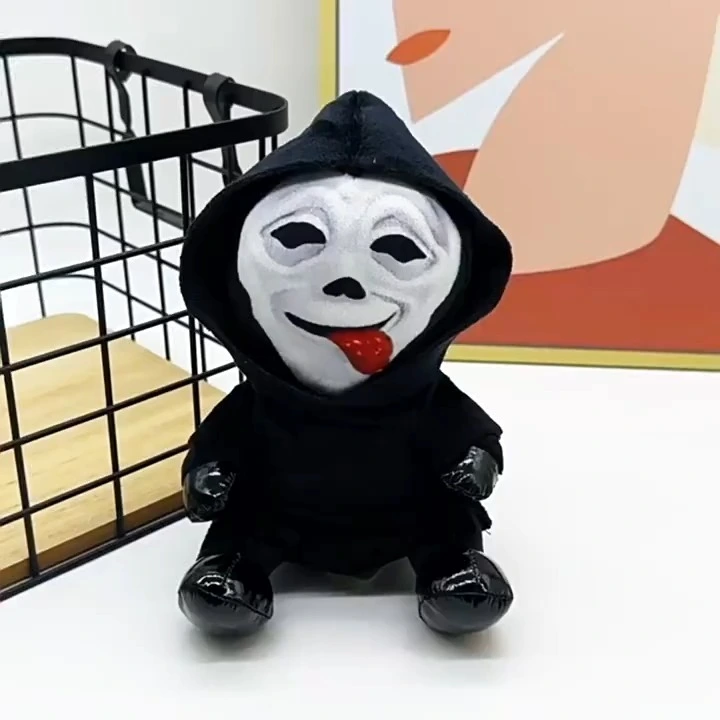 Scream 6 Ghostface Plush Figure 19cm Ultra-Soft Cuddly Stuffed Toy, Hooded Robe Accents, Great for Horror Movie Fans 1