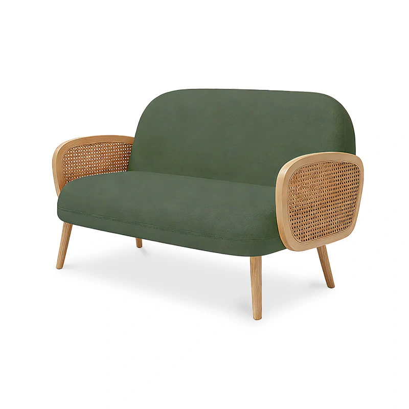 Defaico Solid Wooden Loveseat Sofa