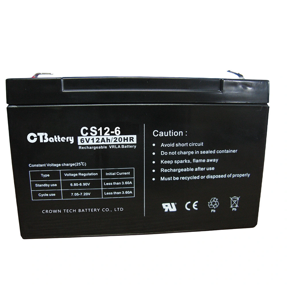 CS12-6 VRLA Standby Battery 6V 12Ah for Toys Medical Devices 1