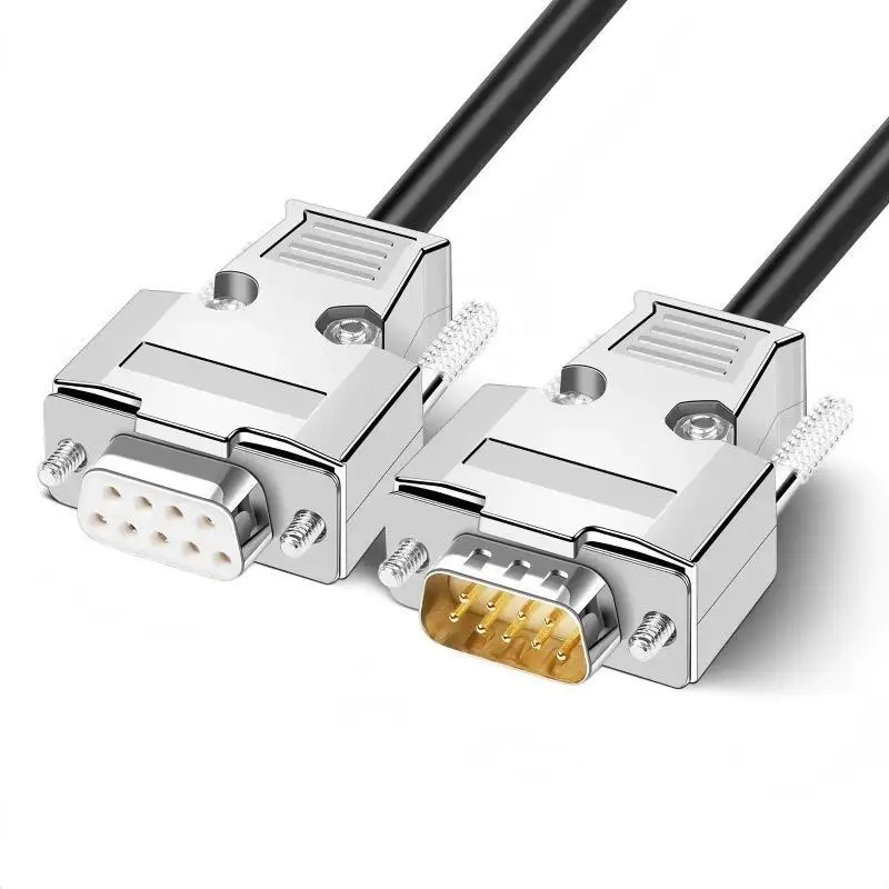 DB9 Male-to-Female Cable, Metal Shells (1)