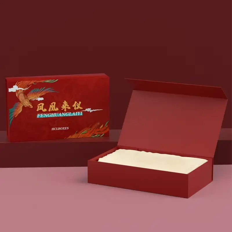 カスタマイズ可能なマグネット式ブック型リサイクル可能なクラフト段ボール製ギフト折りたたみボックス、4色印刷ロゴ入りギフト用 1