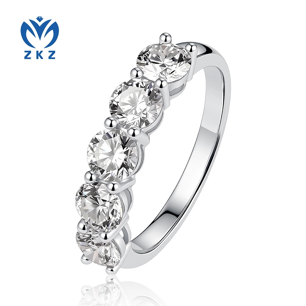 Main Stone 1.905CT DEF VVS Five Diamond Eternity Lab Grown Diamond Ring Band Ring Size 7.25,ZKZ-88 1