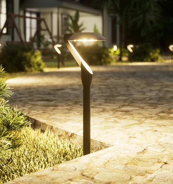Solar-powered outdoor garden lights; weatherproof villa LED lawn lights; garden stake lights; lawn path lights 1