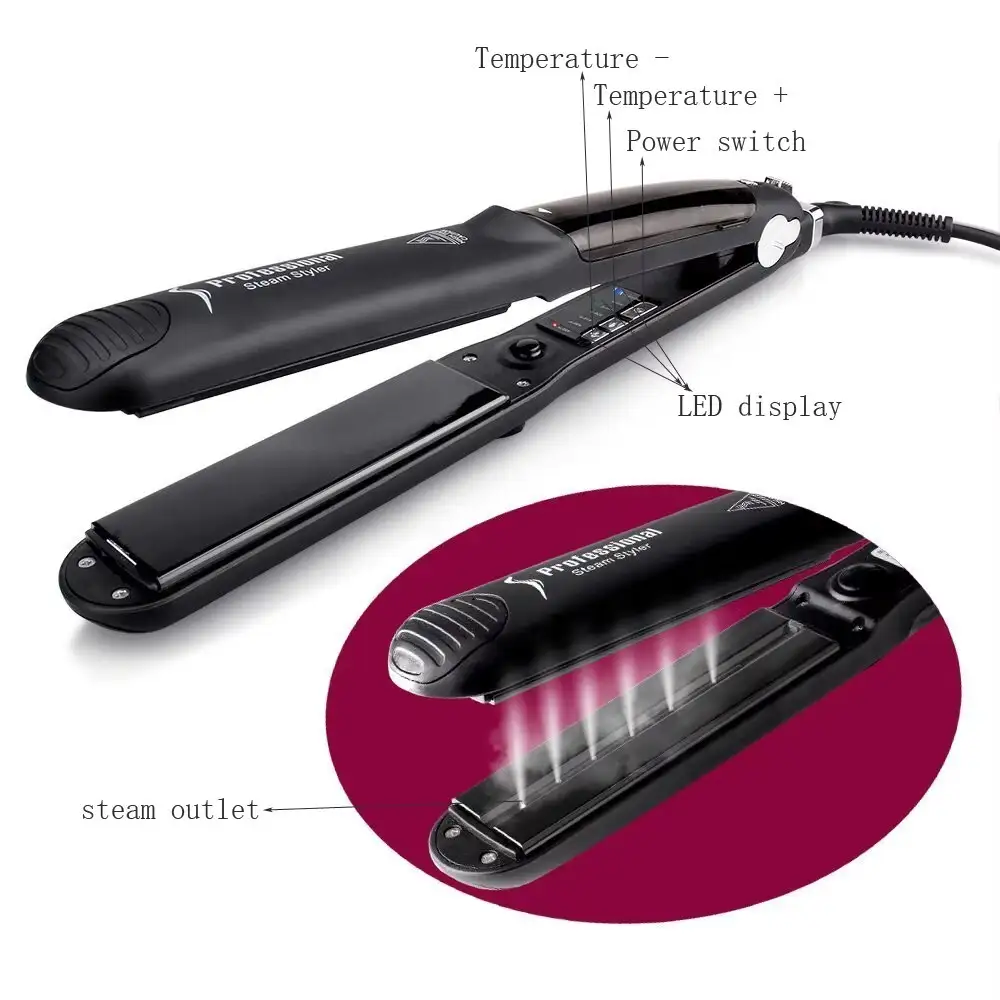 FP-270 Professional Nano Technology Steam Hair Straightener Salon-Grade Flat Iron 1