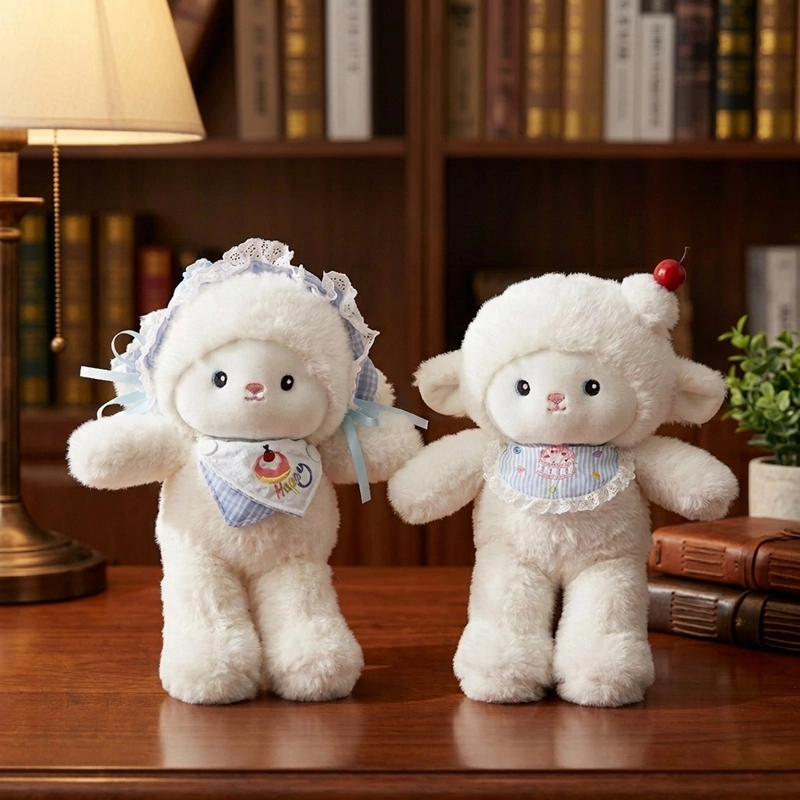 Yortoob Fluffy Little Sheep Plush Doll 25cm Kawaii Soft Stuffed Lamb for Collection 1