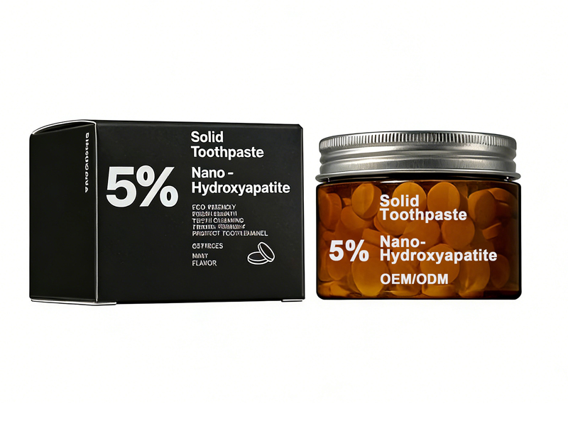 Nano- Hydroxyapatite solid toothpaste tablets provide long-lasting fresh breath 2