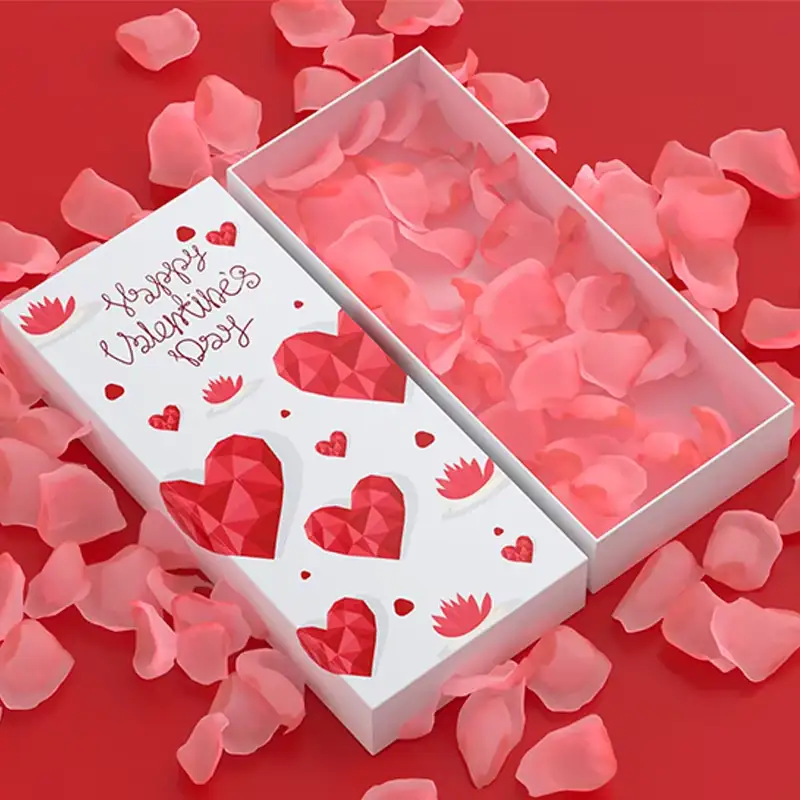 علبة تغليف هدايا فاخرة وأنيقة قابلة لإعادة التدوير، بلون وردي أنيق، بتصميم صدفي مغناطيسي، مزينة بشريط، مثالية لعيد الأم وعيد الحب. 1