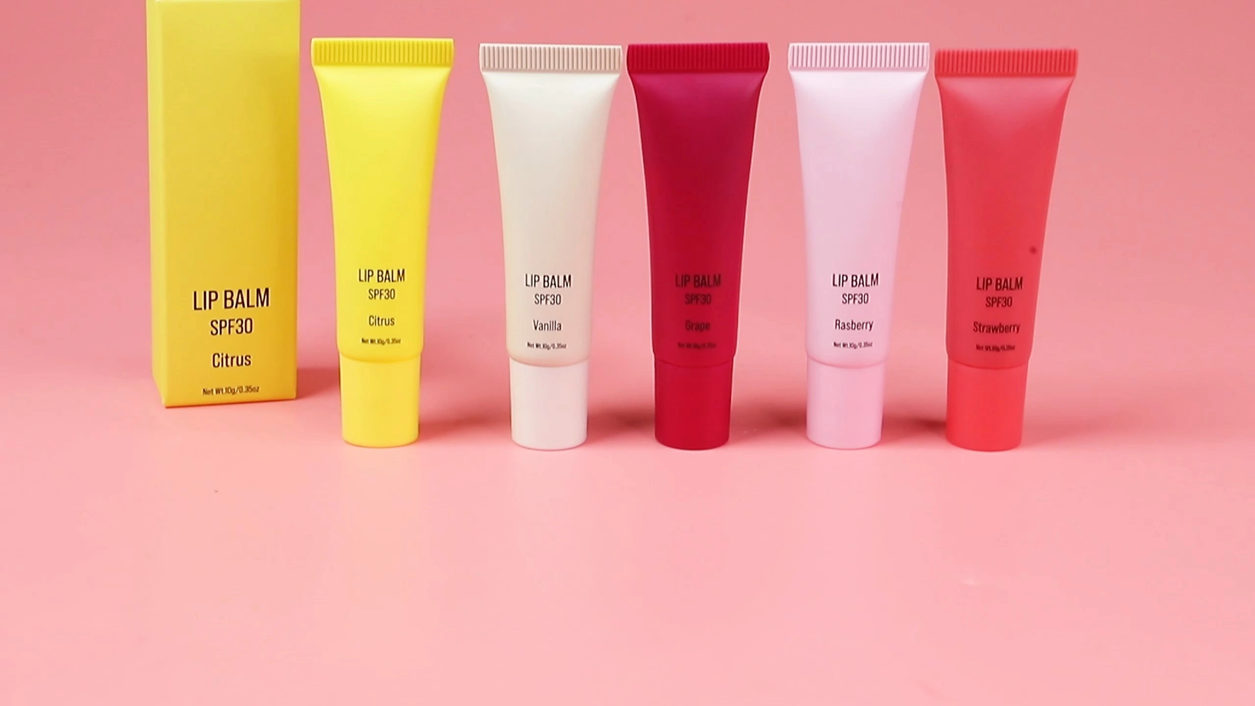 Wholesale Custom Fruit-Flavored SPF 30 Lip Gloss Sunscreen Lip BalmSet 1