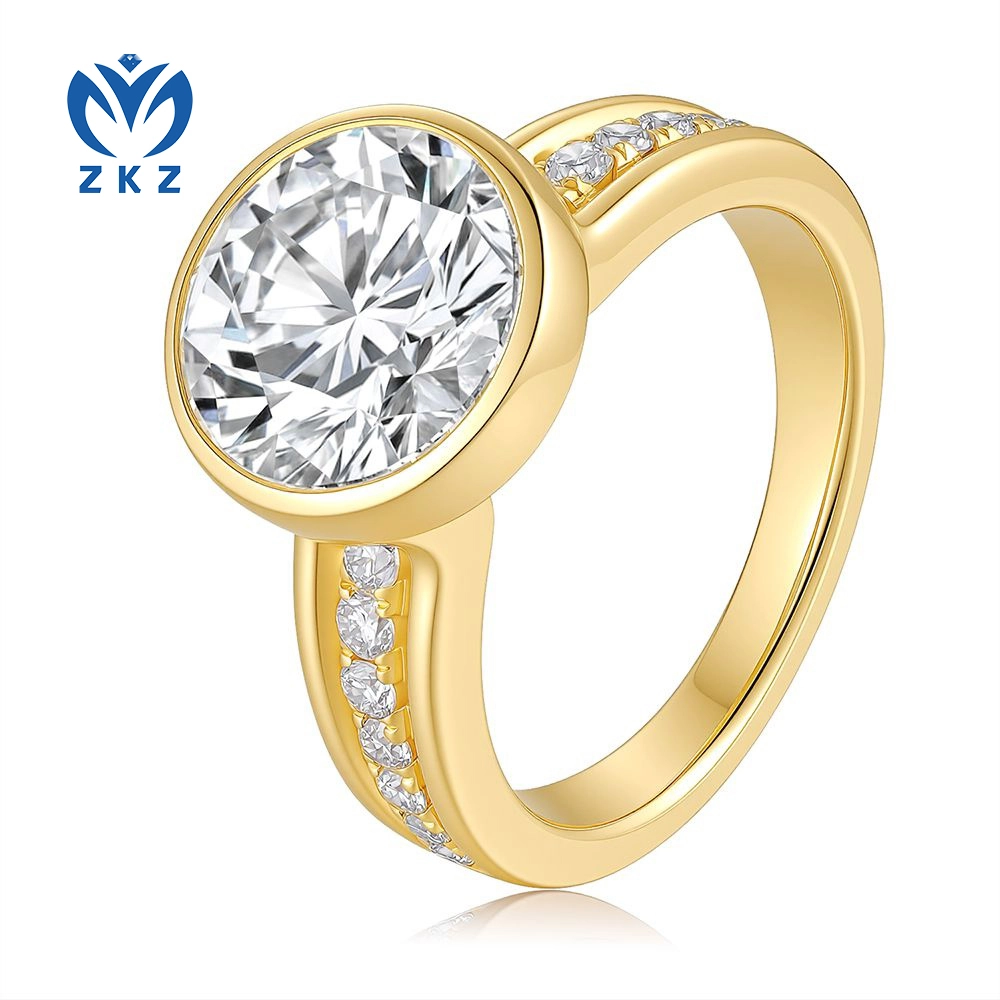 3.130 CT F VS1 Lab-grown Round Bubble Diamond  Ring Size US5, ZKZ-237 1