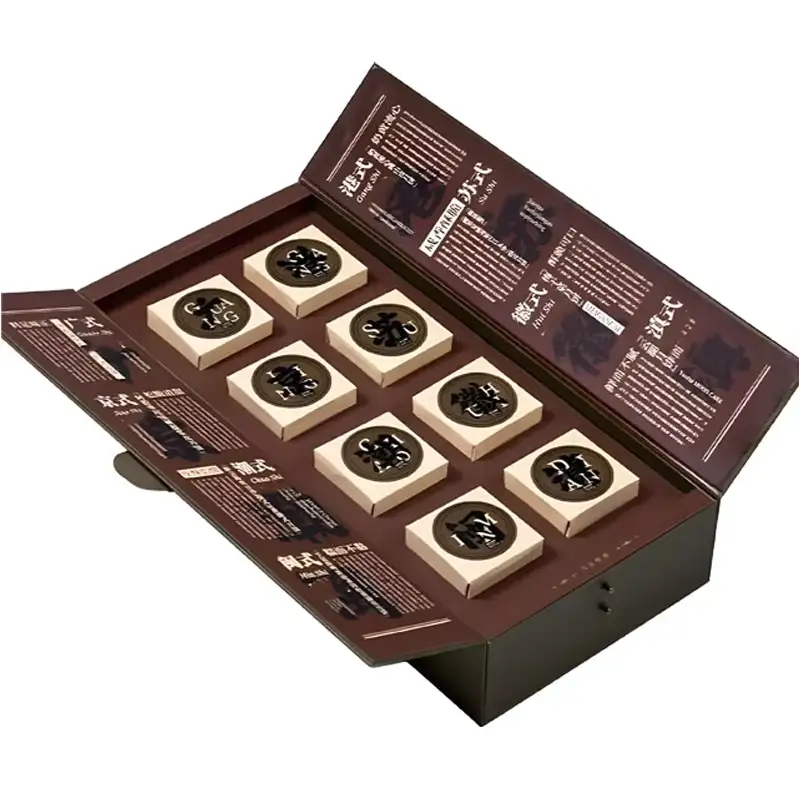 علب هدايا فاخرة مربعة الشكل مصنوعة حسب الطلب من الكرتون المموج القابل لإعادة التدوير، بتصميم قلب، وعلبة هدايا شوكولاتة ببابين 1