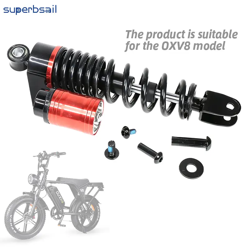Red Rear Suspension for OUXI 24 Inch V8 Pro/V8 Ultra Fat Bike Rear Suspension Ebike Spare Parts Bicycle Parts Replace-OXV8-56 1