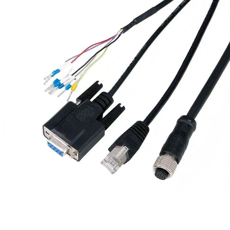 Code Reader Cable M12 17-Pin Adapter for DB9 +RJ45 + flexible wire  Specialized Cable for Code Reader ADAMICU 1