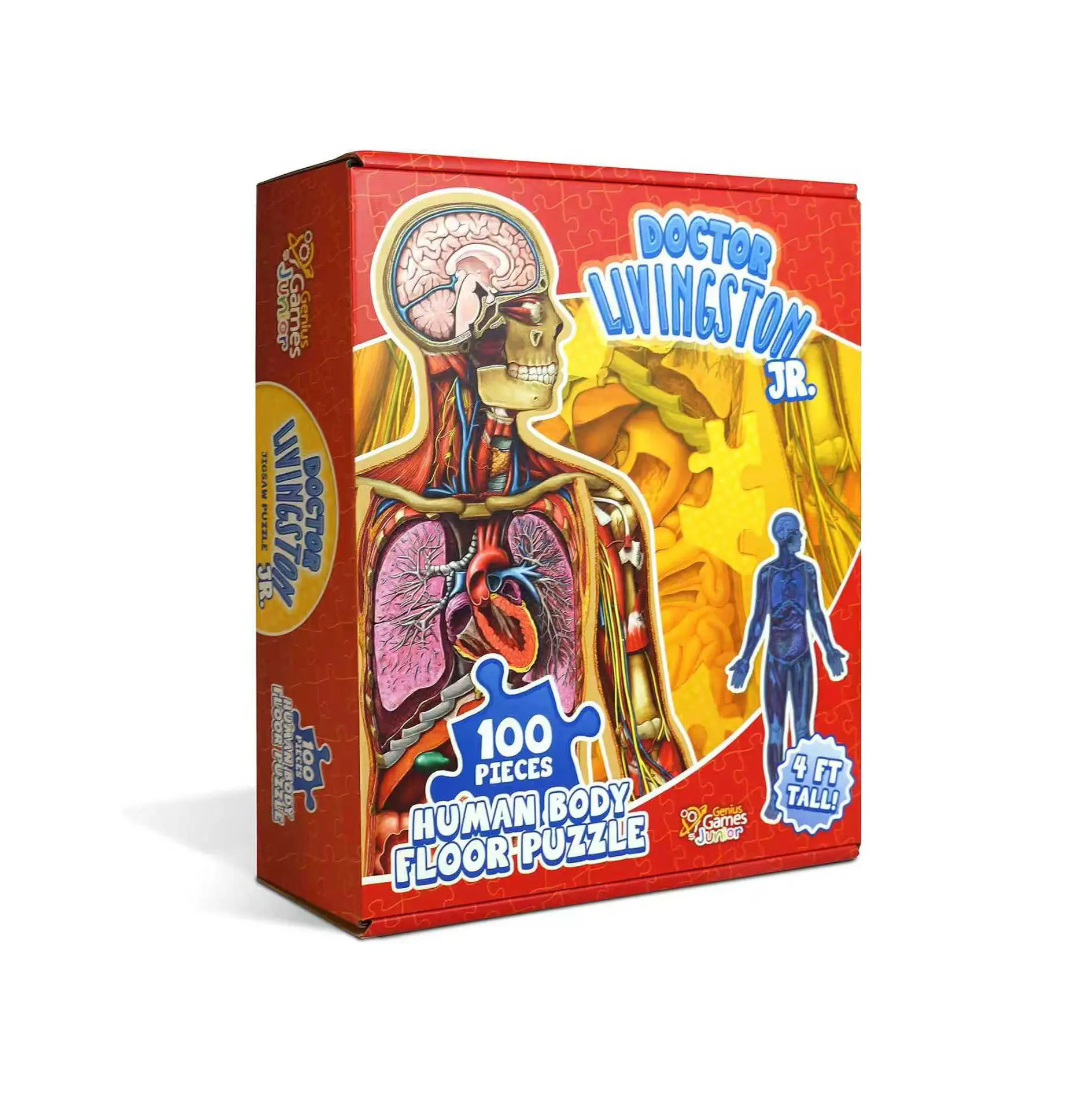 Rompecabezas de suelo personalizado de 120 cm con forma de cuerpo humano | Rompecabezas educativo de anatomía para niños de 100 piezas 1