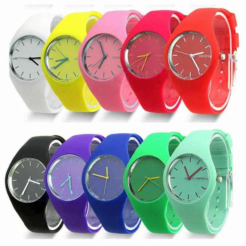 Soft Silicone Jelly Watch Silicone Band Quartz Sports Wrist Watch 1
