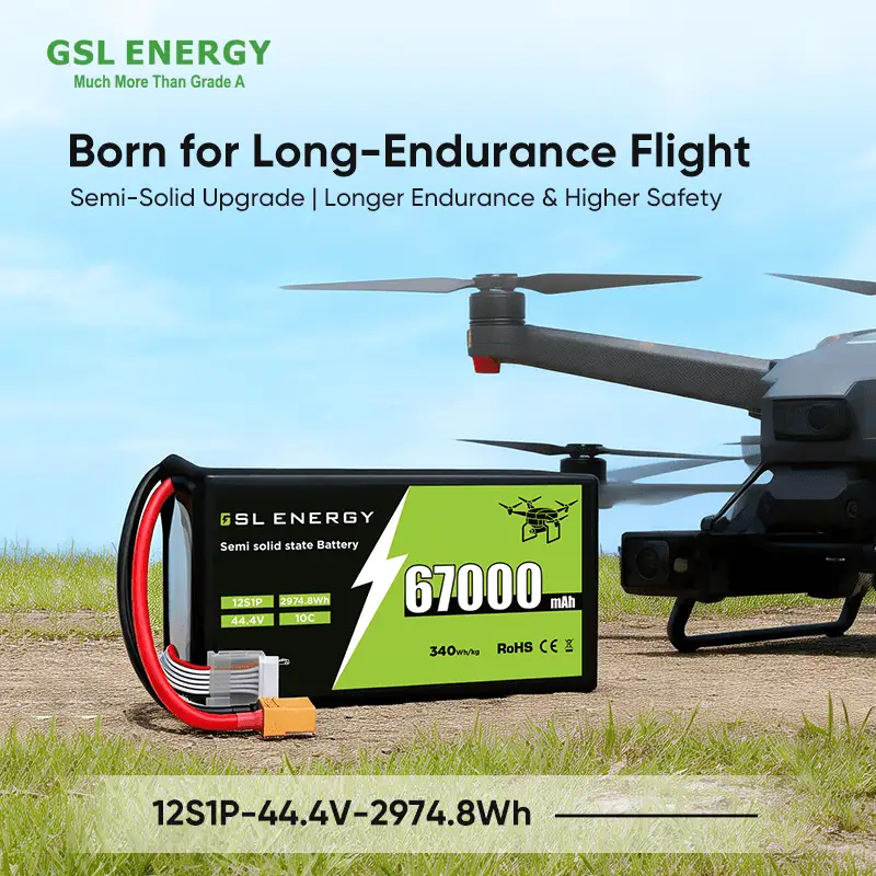 6S 22.2V 67Ah semi-solid lithium UAV battery pack high discharge 10C drone battery