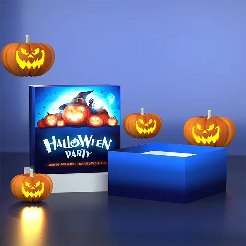 علب هدايا فاخرة صلبة مصممة حسب الطلب، مصنوعة من ورق مقوى معاد تدويره، مع شعار، وجوارب تغليف، وعلب لامعة مناسبة لأعياد الميلاد والهالوين 1