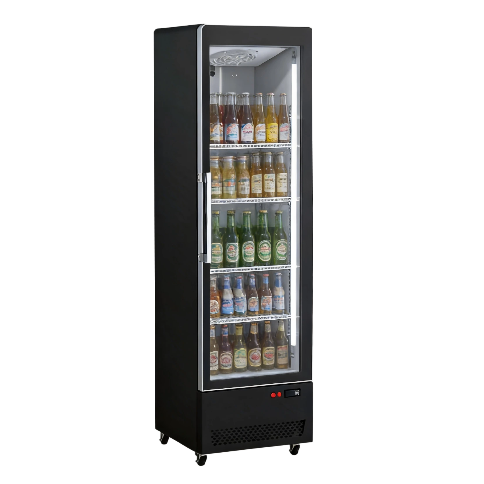 Delux Round Corner Display Upright Cooler 1