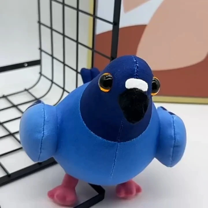 Chubby Blue Pigeon Plush Doll 18cm Premium Fabric Stuffed Toy, Cartoon Style, Perfect for Room Decor & Snuggling 1