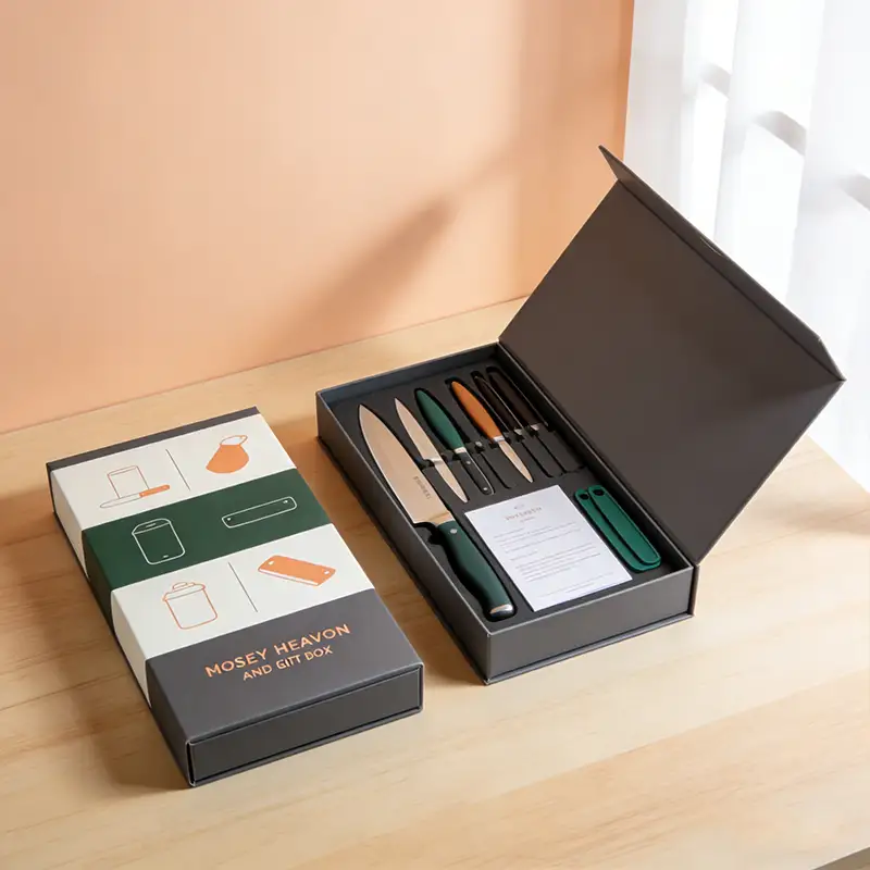 علب سكاكين كرتونية قابلة لإعادة التدوير، قابلة للتخصيص، بغطاء مغناطيسي، قاطع علب، سكين متعدد الاستخدامات، نقش منزلي، تغليف غير لامع 1