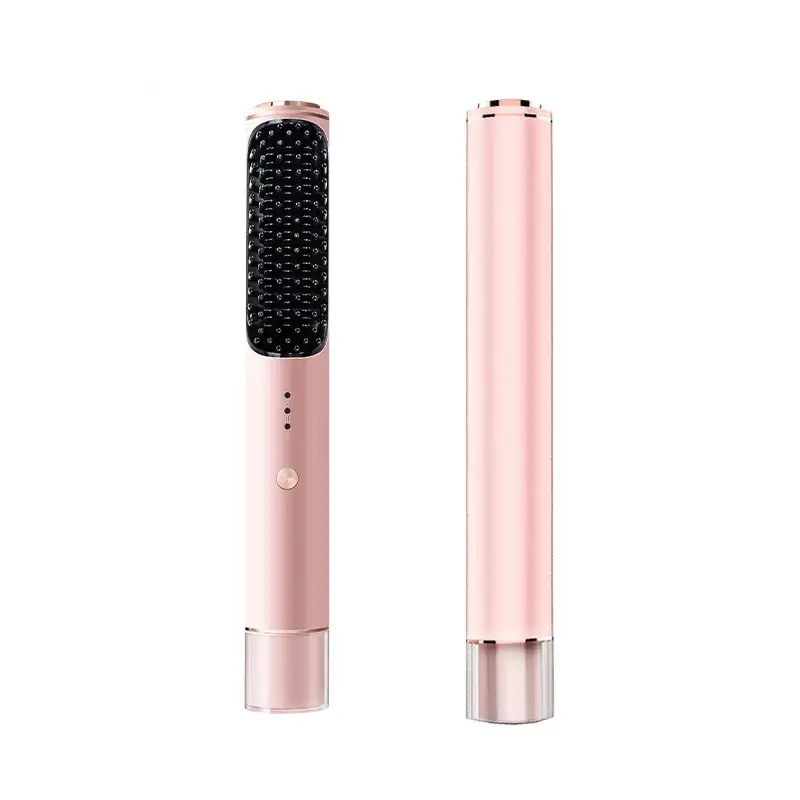FP-613 Wireless 2-in-1 Ceramic Hair Styler Brush 1