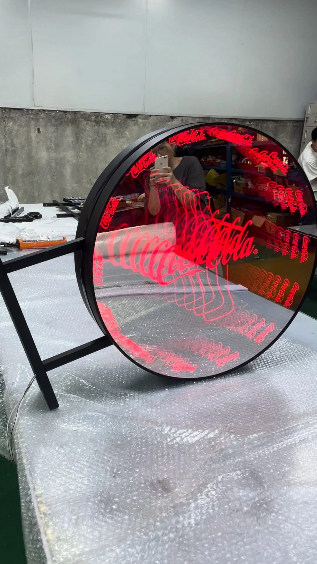 3d Magic Infinite Multi-Layer Abyss Mirror Sign Board Double Sided Multicolor Neon Sign Letter Led Advertisement Light Box 1