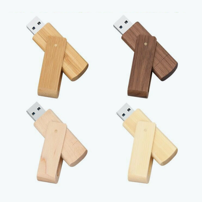 Wooden Swivel USB Type-C Flash Drive for Phones and Laptops 1