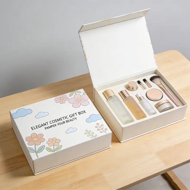 مجموعة بطانات تغليف مكياج من الورق المقوى المموج القابل لإعادة التدوير، علب شكر لفرش المكياج/منتجات العناية بالبشرة، علبة مستحضرات تجميل فارغة 1