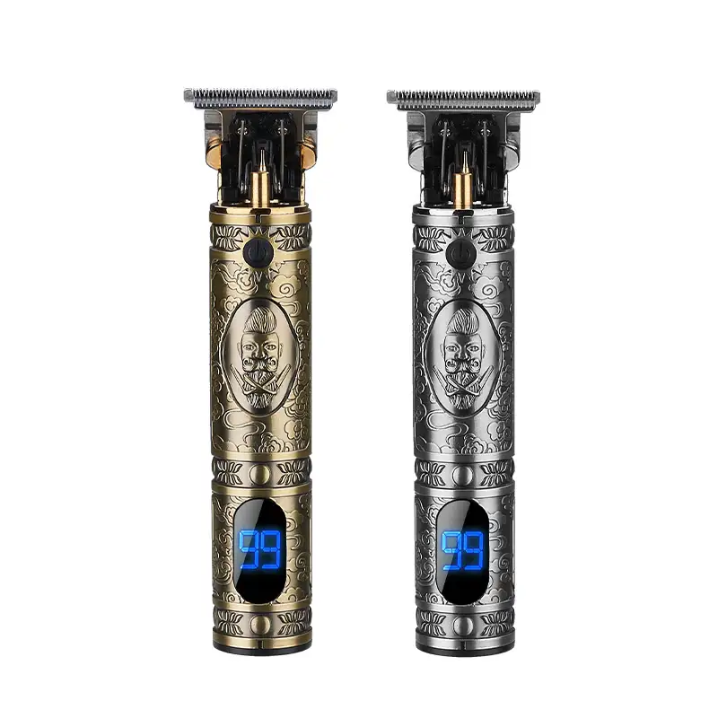 FP-908 Máquina de Cortar Cabelo Vintage Gravada, Toda em Metal, Profissional, Tipo T, para Barbeiros 1