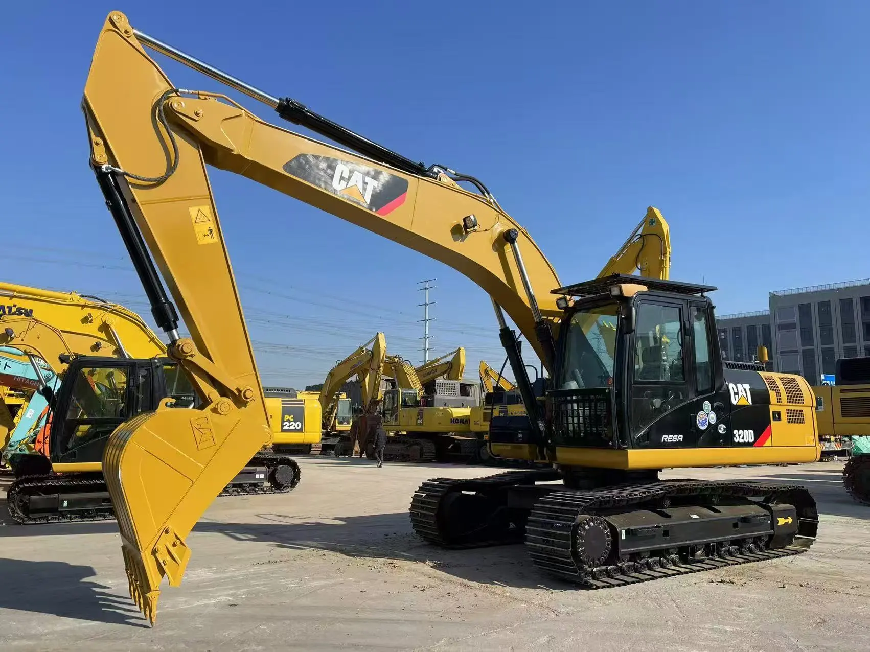 High performance construction equipment used Cat 320D excavator ready for work. 1