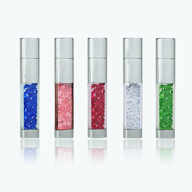 Crystal USB Flash Drive with Floating Fill  Transparent USB 1