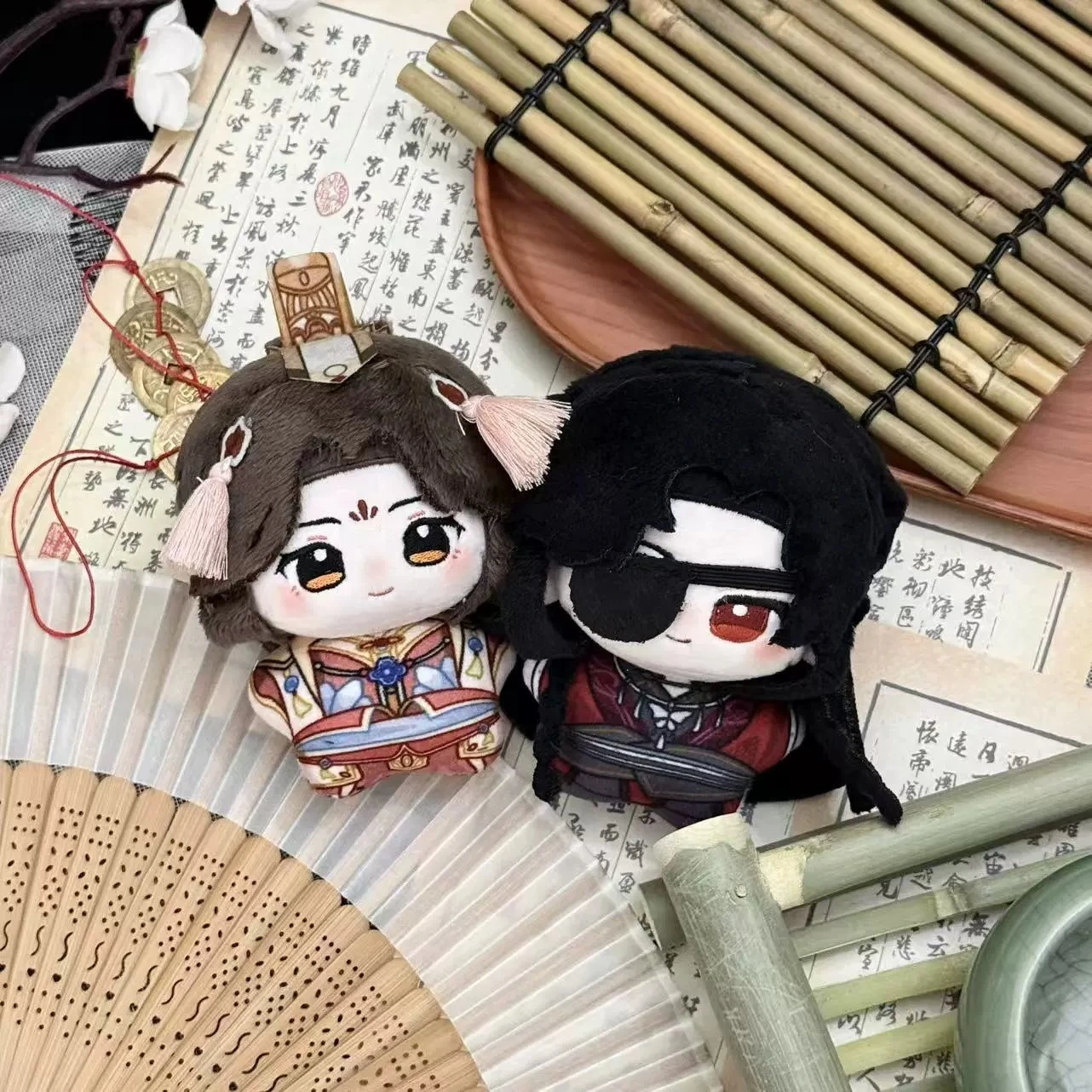 Heaven Official's Blessing Xie Lian & Hua Cheng Plush Set 10cm, Chibi Cotton Doll Keychain, TGCF Merchandise 1