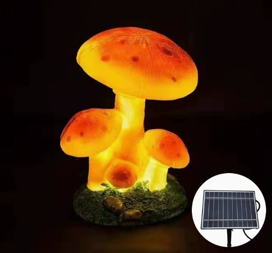 Resin Artificial Plants Outdoor Garden Mushroom Lights, Waterproof 1